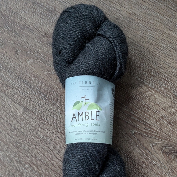The Fiber Co Amble Wandering Souls Fingering Weight Yarn Color Saddleback Slate - Picture 1 of 5
